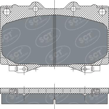 SCT-MANNOL SP 270 PR - Комплект спирачно феродо, дискови спирачки vvparts.bg