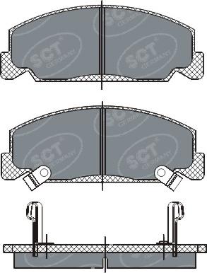 SCT-MANNOL SP 278 PR - Комплект спирачно феродо, дискови спирачки vvparts.bg