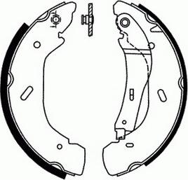 SCT-MANNOL SS 551 - Комплект спирачна челюст, ръчна спирачка vvparts.bg