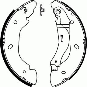 SCT-MANNOL SS 552 - Комплект спирачна челюст, ръчна спирачка vvparts.bg