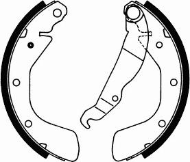 SCT-MANNOL SS 519 - Комплект спирачна челюст, ръчна спирачка vvparts.bg