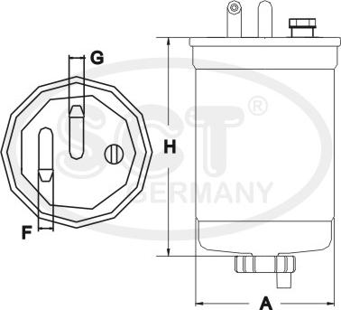 SCT-MANNOL ST 347 - Горивен филтър vvparts.bg