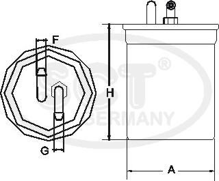 SCT-MANNOL ST 303 - Горивен филтър vvparts.bg