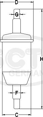 SCT-MANNOL ST 341 - Горивен филтър vvparts.bg