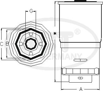 SCT-MANNOL ST 377 - Горивен филтър vvparts.bg