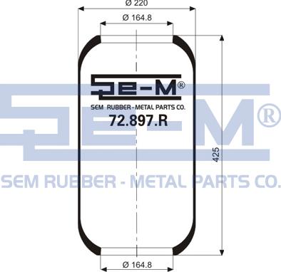 Sem Lastik 72.897.R - Маншон, въздушно окачване vvparts.bg