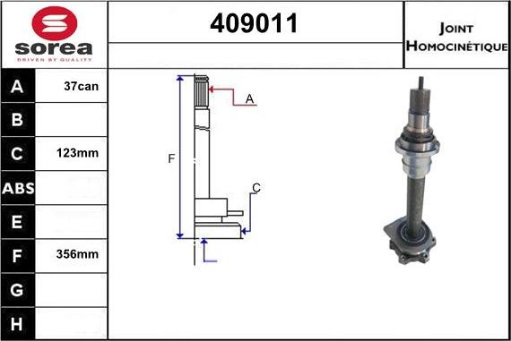 Sera 409011 - Каре комплект, полуоска vvparts.bg