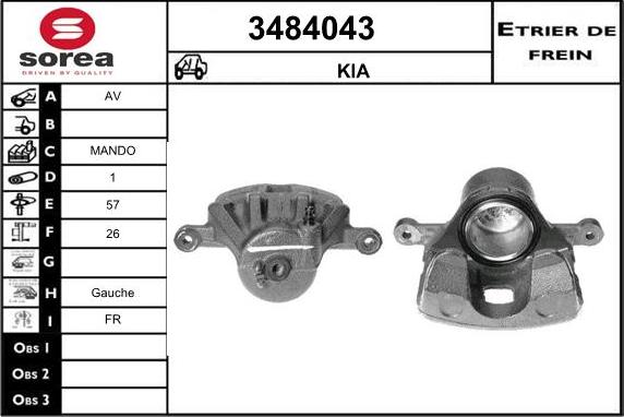 Sera 3484043 - Спирачен апарат vvparts.bg