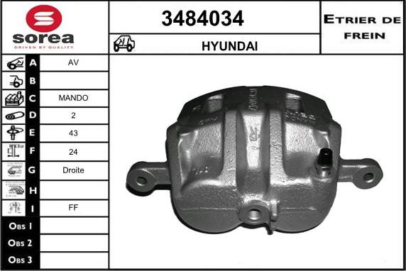 Sera 3484034 - Спирачен апарат vvparts.bg