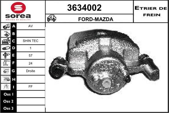 Sera 3634002 - Спирачен апарат vvparts.bg