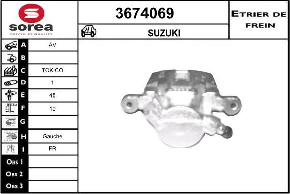 Sera 3674069 - Спирачен апарат vvparts.bg