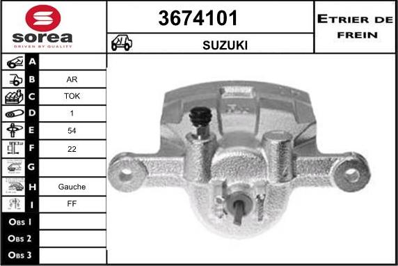 Sera 3674101 - Спирачен апарат vvparts.bg