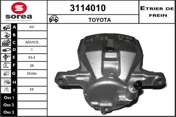 Sera 3114010 - Спирачен апарат vvparts.bg