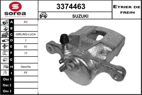 Sera 3374463 - Спирачен апарат vvparts.bg