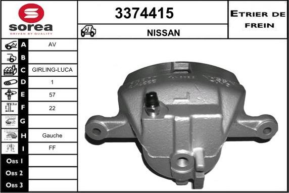 Sera 3374415 - Спирачен апарат vvparts.bg