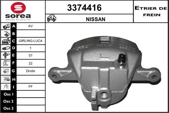 Sera 3374416 - Спирачен апарат vvparts.bg