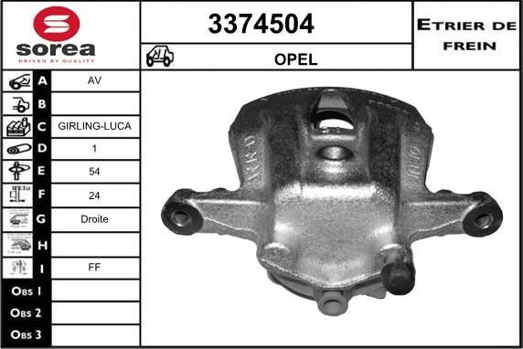 Sera 3374504 - Спирачен апарат vvparts.bg