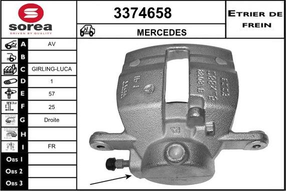 Sera 3374658 - Спирачен апарат vvparts.bg