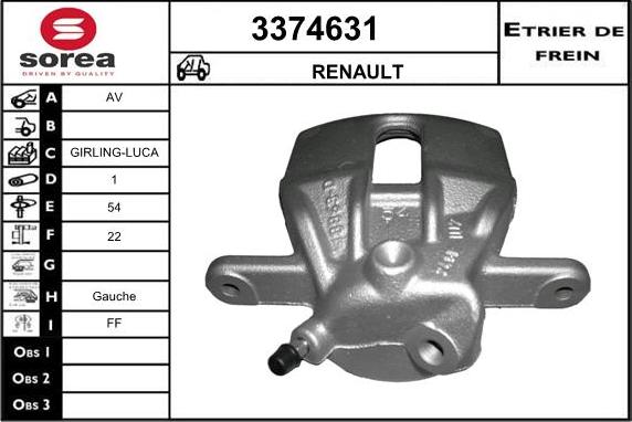 Sera 3374631 - Спирачен апарат vvparts.bg