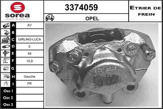 Sera 3374059 - Спирачен апарат vvparts.bg