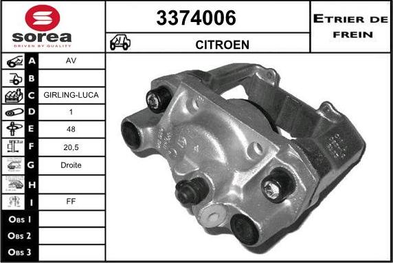 Sera 3374006 - Спирачен апарат vvparts.bg