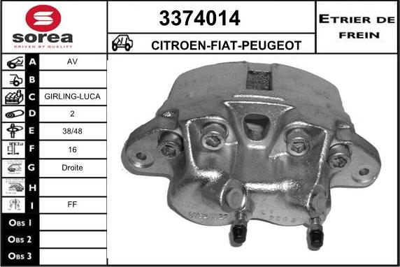 Sera 3374014 - Спирачен апарат vvparts.bg