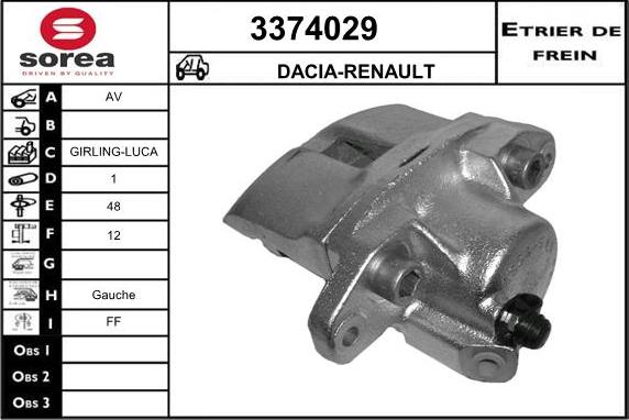 Sera 3374029 - Спирачен апарат vvparts.bg