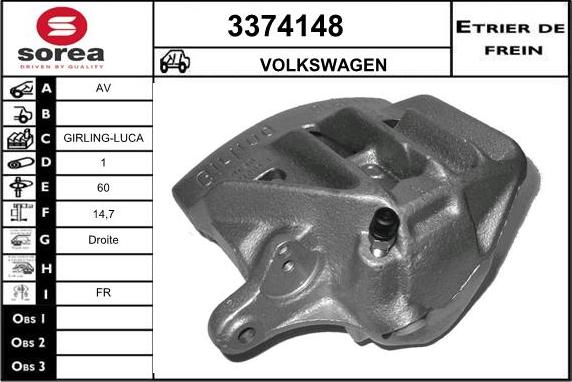 Sera 3374148 - Спирачен апарат vvparts.bg