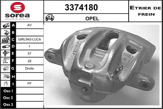 Sera 3374180 - Спирачен апарат vvparts.bg