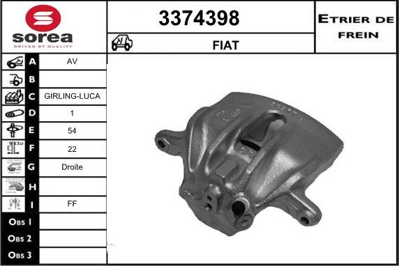 Sera 3374398 - Спирачен апарат vvparts.bg