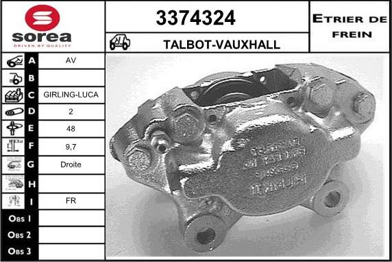 Sera 3374324 - Спирачен апарат vvparts.bg