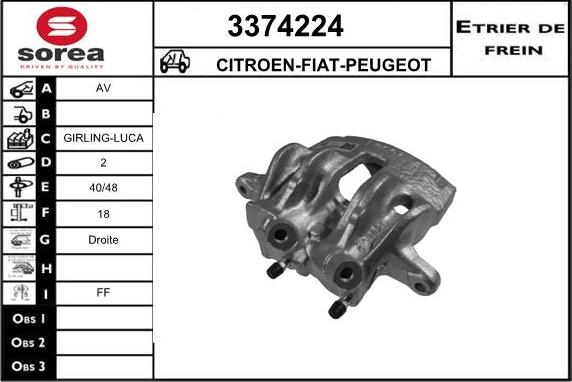 Sera 3374224 - Спирачен апарат vvparts.bg