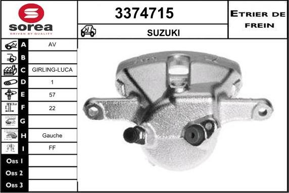 Sera 3374715 - Спирачен апарат vvparts.bg