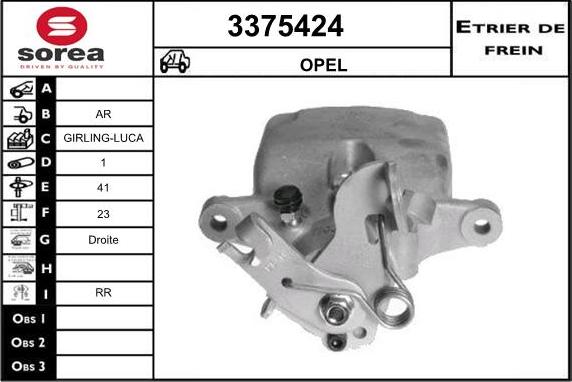 Sera 3375424 - Спирачен апарат vvparts.bg