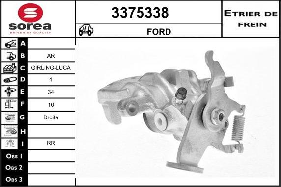 Sera 3375338 - Спирачен апарат vvparts.bg