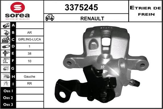 Sera 3375245 - Спирачен апарат vvparts.bg