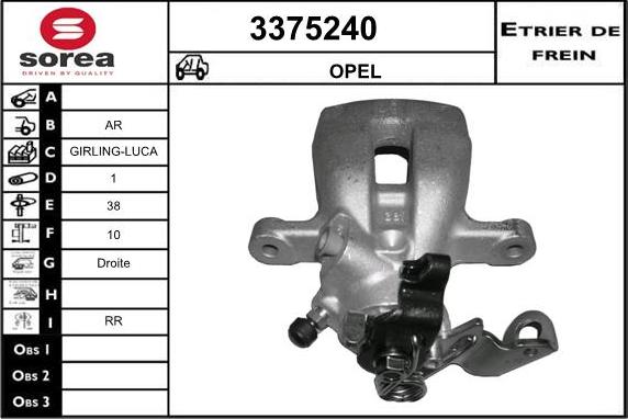 Sera 3375240 - Спирачен апарат vvparts.bg