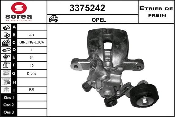 Sera 3375242 - Спирачен апарат vvparts.bg