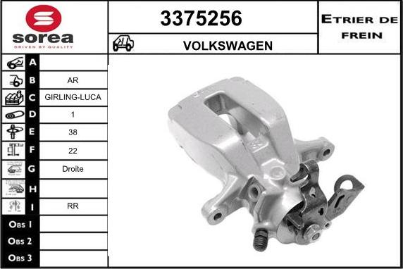 Sera 3375256 - Спирачен апарат vvparts.bg