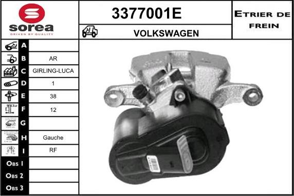 Sera 3377001E - Спирачен апарат vvparts.bg