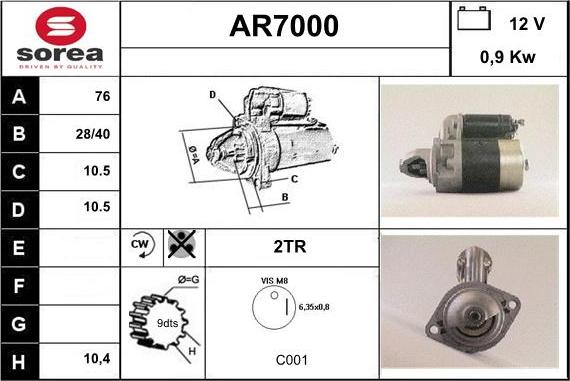 Sera AR7000 - Стартер vvparts.bg