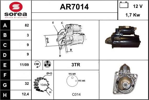 Sera AR7014 - Стартер vvparts.bg