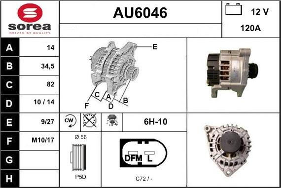 Sera AU6046 - Генератор vvparts.bg