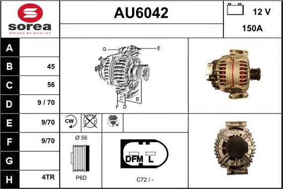 Sera AU6042 - Генератор vvparts.bg