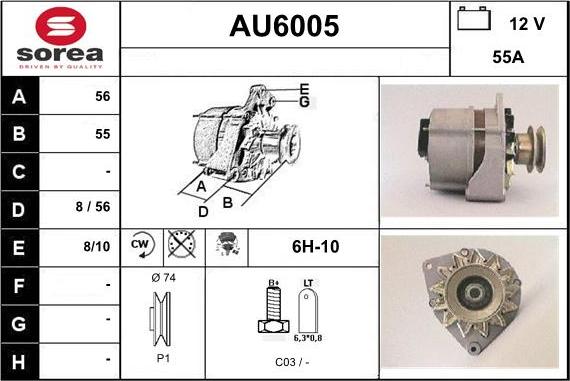 Sera AU6005 - Генератор vvparts.bg