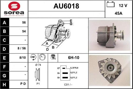 Sera AU6018 - Генератор vvparts.bg