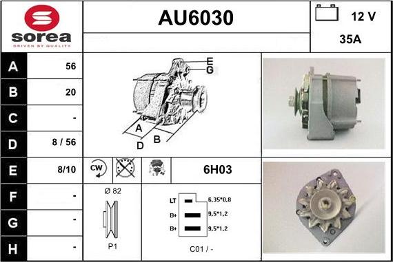 Sera AU6030 - Генератор vvparts.bg