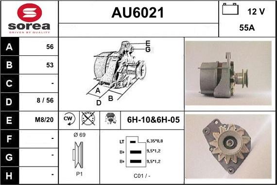 Sera AU6021 - Генератор vvparts.bg