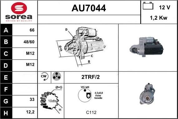 Sera AU7044 - Стартер vvparts.bg