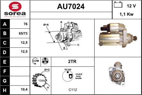 Sera AU7024 - Стартер vvparts.bg